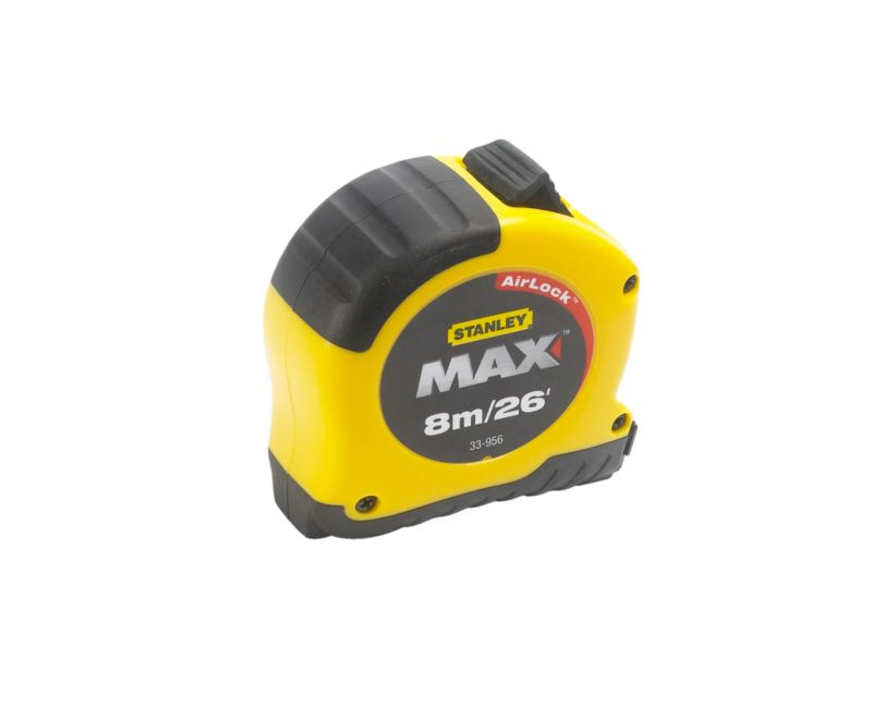 Stanley Max Tape Black/Yellow 8m