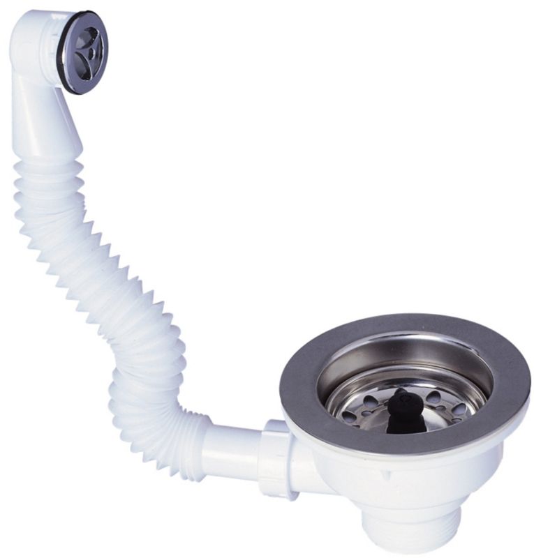 Wirquin Strainer Waste With Overflow For Sink