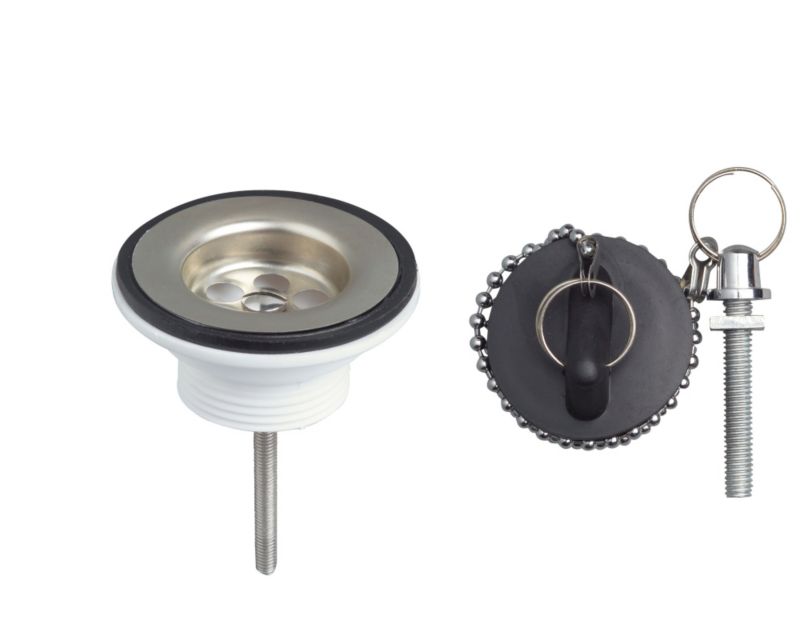 Wirquin Basin Waste With Plug Stainless Steel