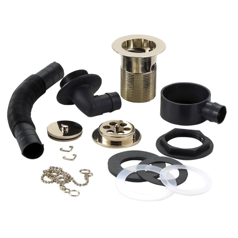 Wirquin Bath Wase and Overflow Gold Effect