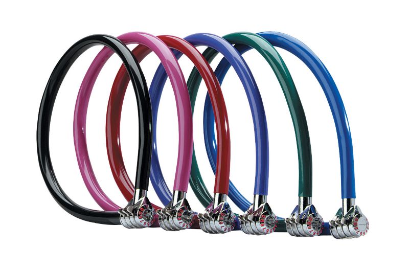 Master Lock Combination Straight Cable Lock Assorted Colours 65cm