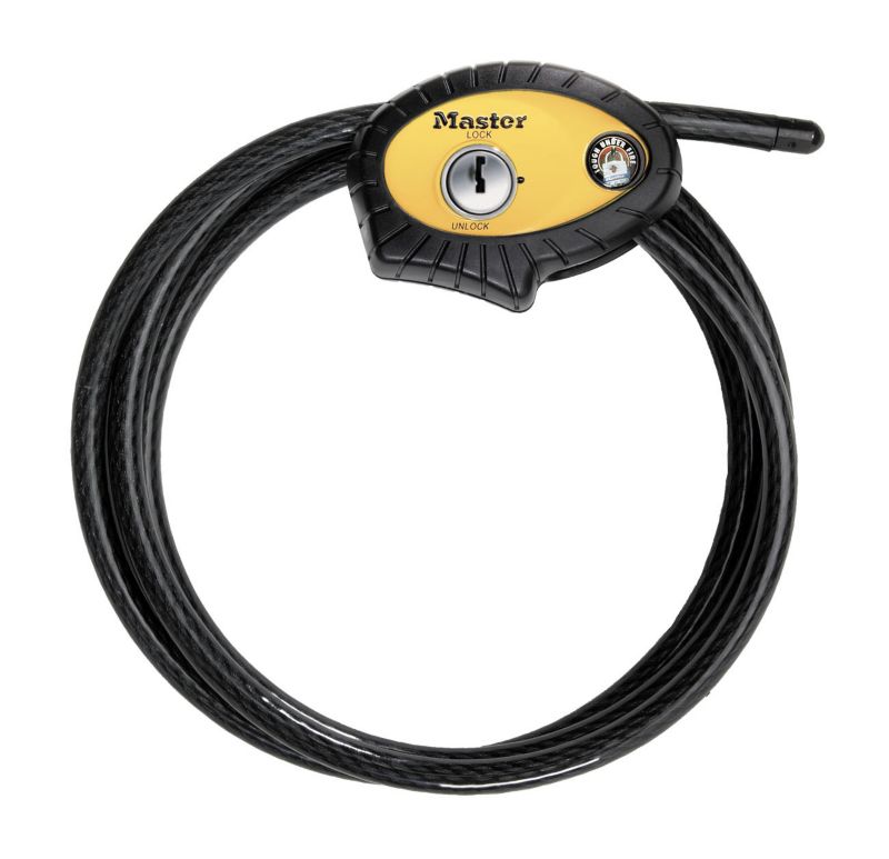 Master Lock Python Cable Black and Yellow 1 8M X 10mm