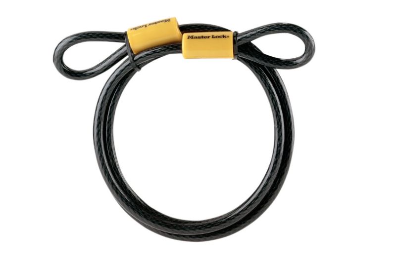 Master Lock Braided Steel Cable Black 1 8M X 8mm