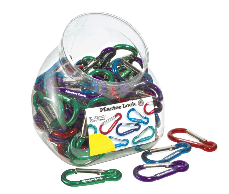 Master Lock Carabiner Assorted Colours 76mm
