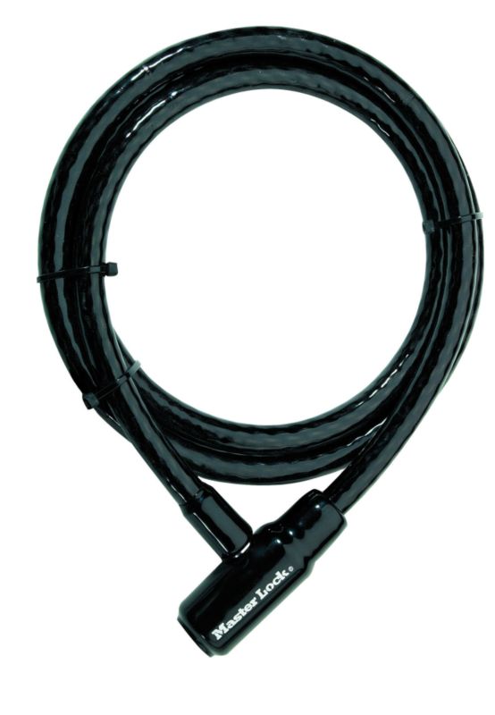 Master Lock Braided Steel Disc Cylinder Cable Black 1 8M X 15mm