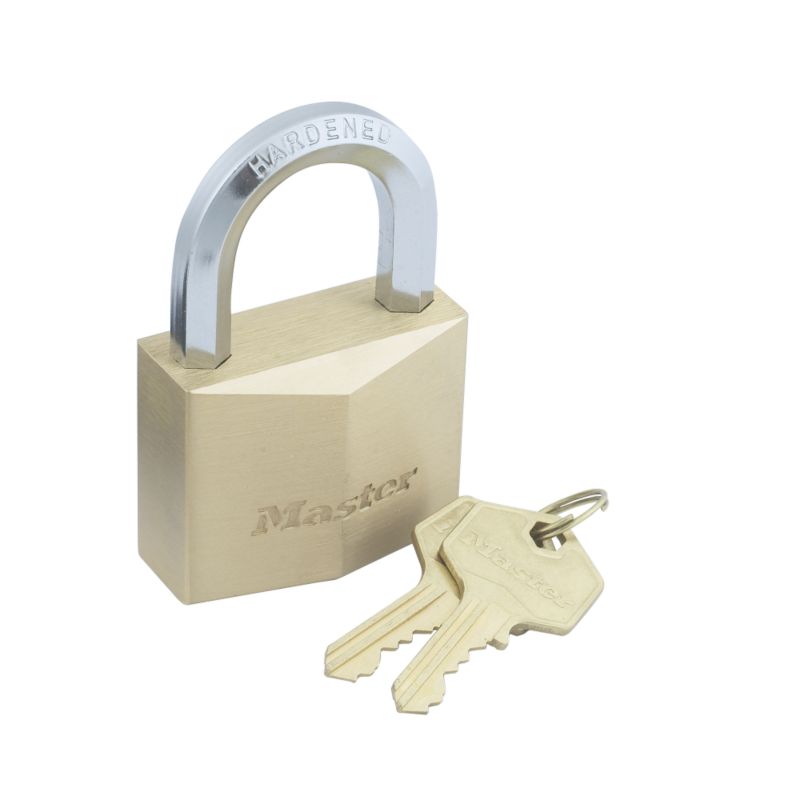Master Lock Padlock With Hex Shackle Solid Brass 50mm