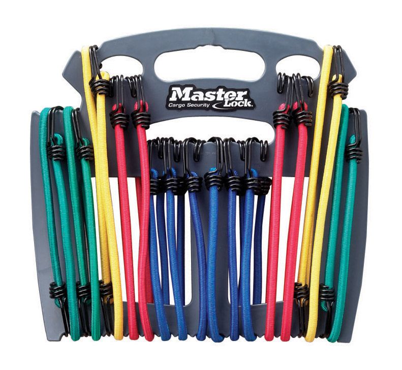 Master Lock 15 Pack Of Bungees 3044EURDAT Assorted Colours Assorted Size