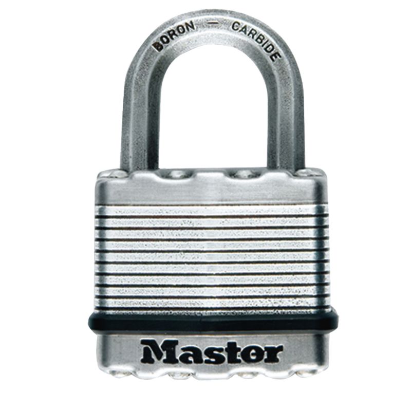 Master Lock Excel Laminated Padlock With Octagonal Shackle M15DLF Body Width 64mm