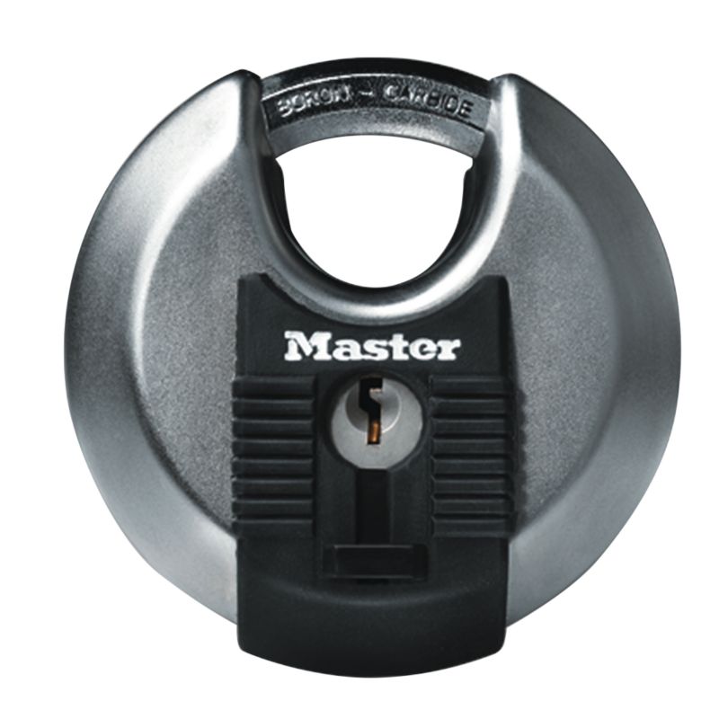 Master Lock Excel Round Body Padlock With Closed Shackle M40D Body Width 70mm