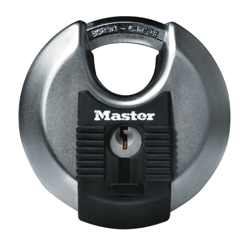 Master Lock Excel Round Body Padlock With Closed Shackle M50D Body Width 80mm