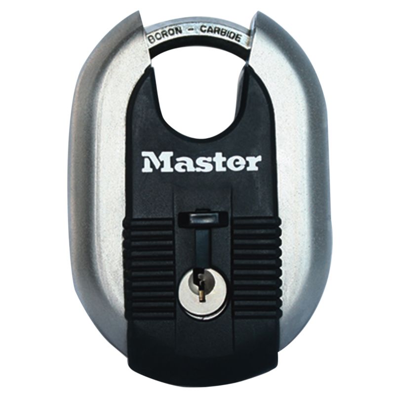 Master Lock Excel Oval Body Padlock With Closed ShackleM187D Body Width 59mm