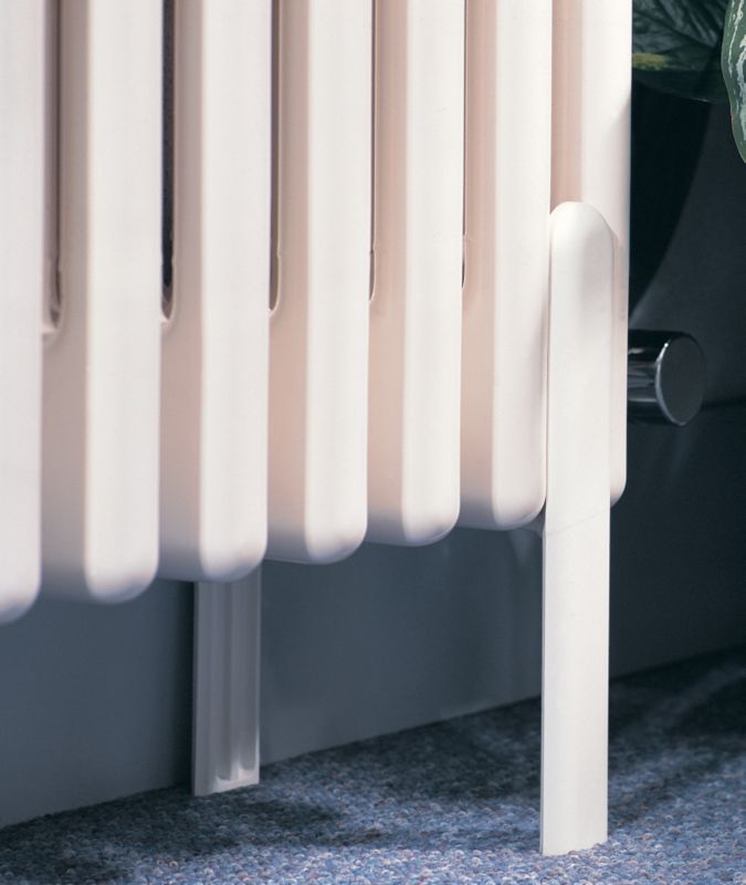 Acova Optional Support Feet For 2 Column Radiator Up To 30 Sections Long (1380mm) White