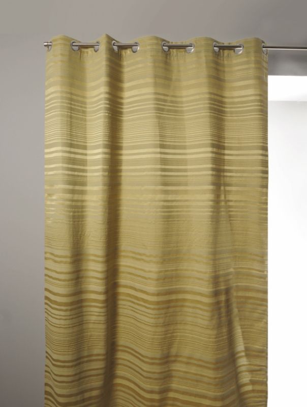 Horizon Eyelet Curtains Green (W)110 x (L)229cm