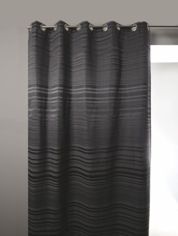 Horizon Eyelet Curtains Grey (W)110 x (L)229cm