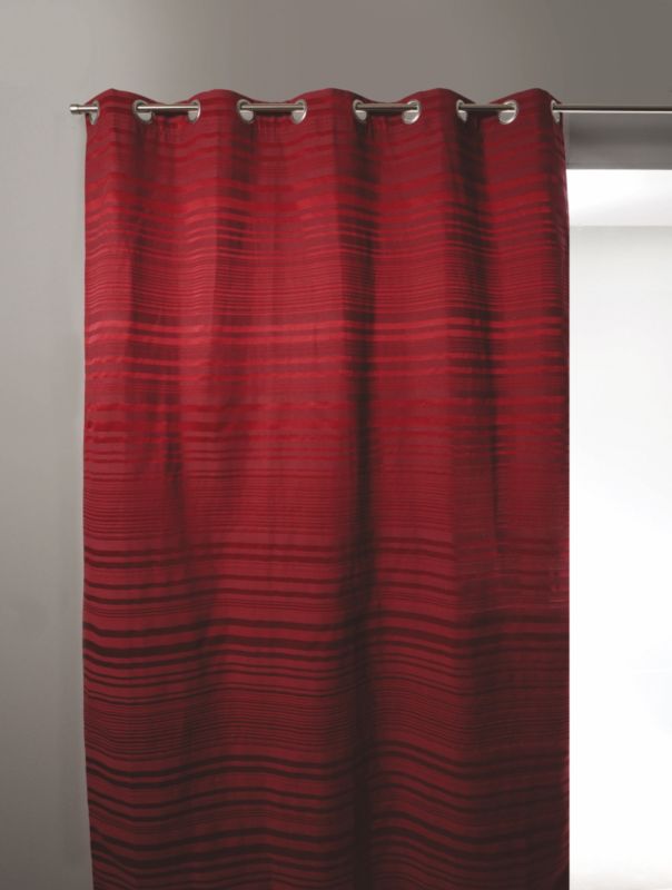 Horizon Eyelet Curtains Red (W)110 x (L)229cm