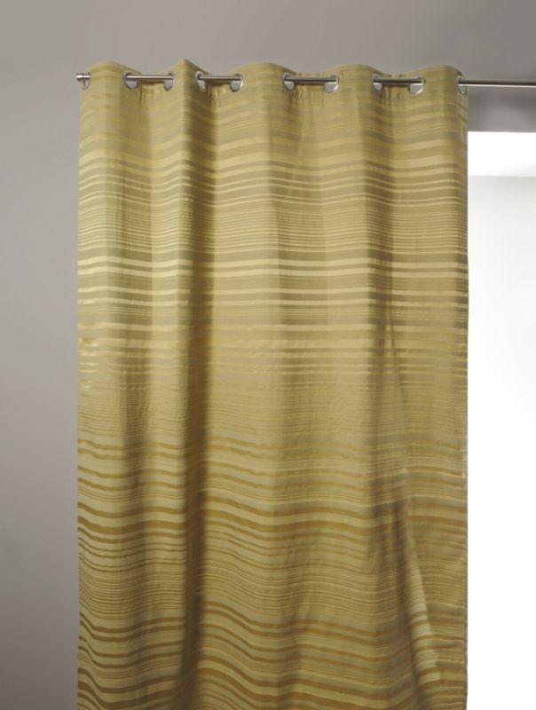 Horizon Eyelet Curtains Green (W)155 x (L)229cm