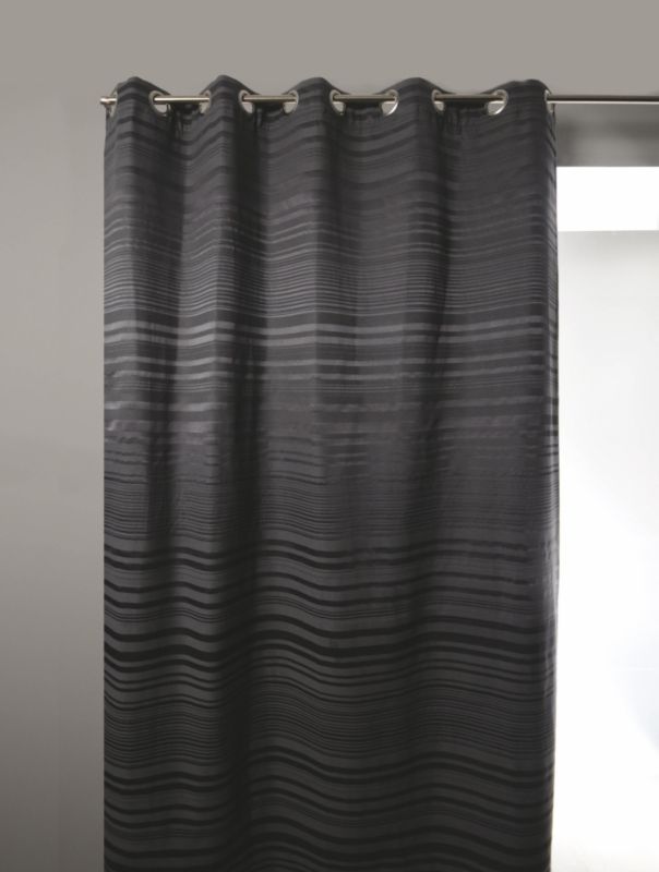 Horizon Eyelet Curtains Grey (W)155 x (L)229cm