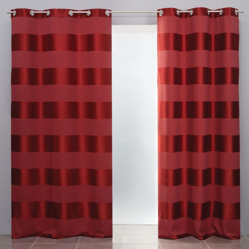 JBY Creation Sandrina Red Eyelet Curtains