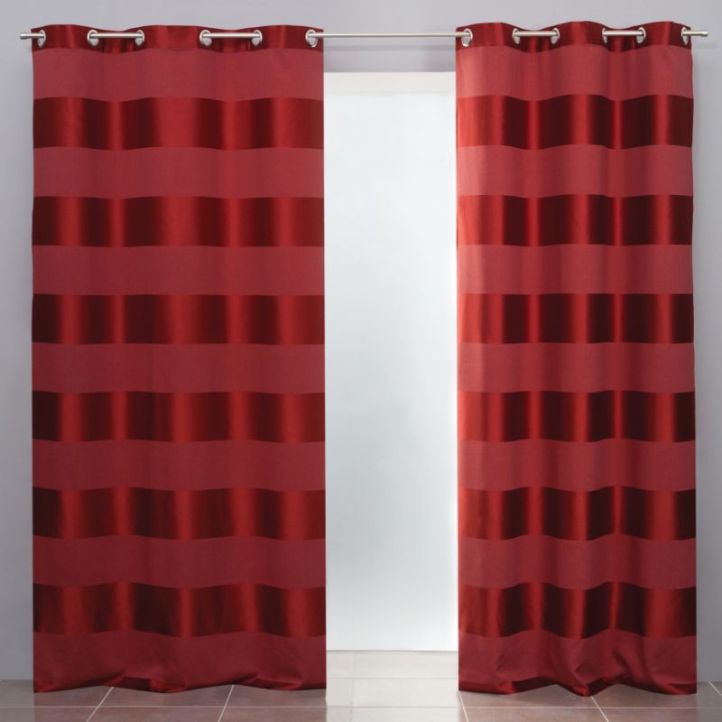 JBY Creation Sandrina Red Eyelet Curtains (W)168×(L)229cm