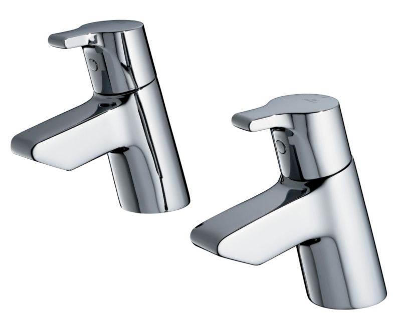 Senses Basin Pillar Taps Chrome Plated