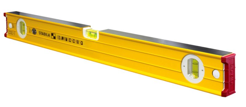Stabila Heavy Duty Ribbed Box Section Spirit Level Yellow And Black