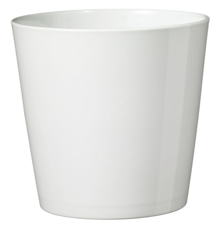 Modern Glazed Pot White 24cm
