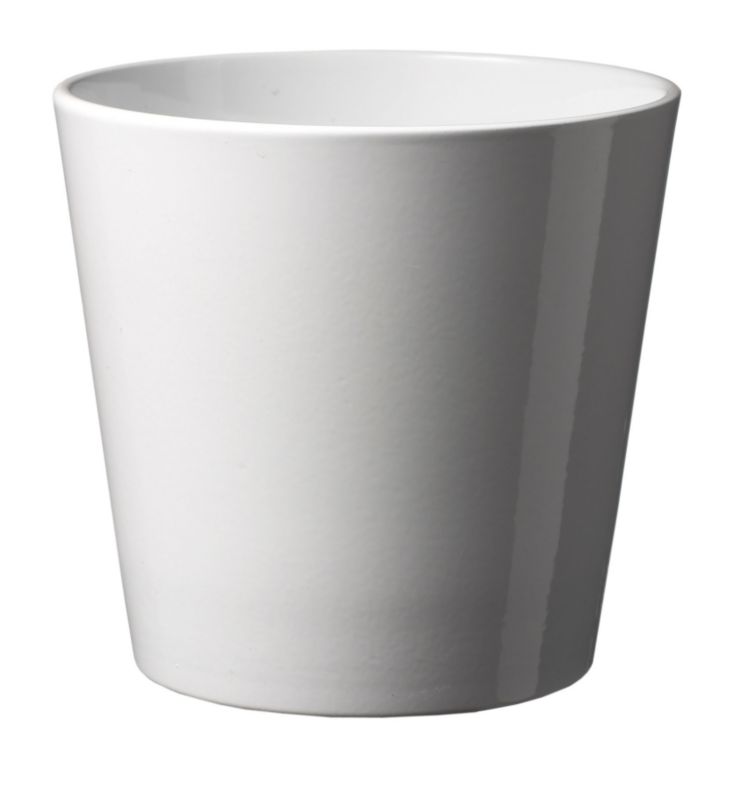 Basel Shiny Glazed White Pot 36cm