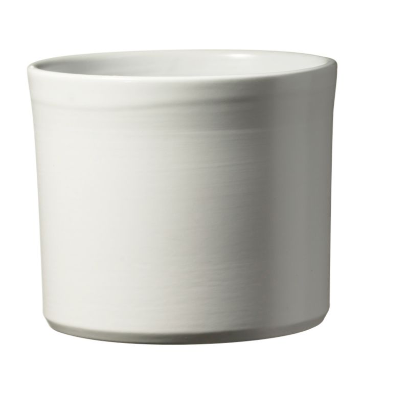 Straight Edge Pot White 24cm