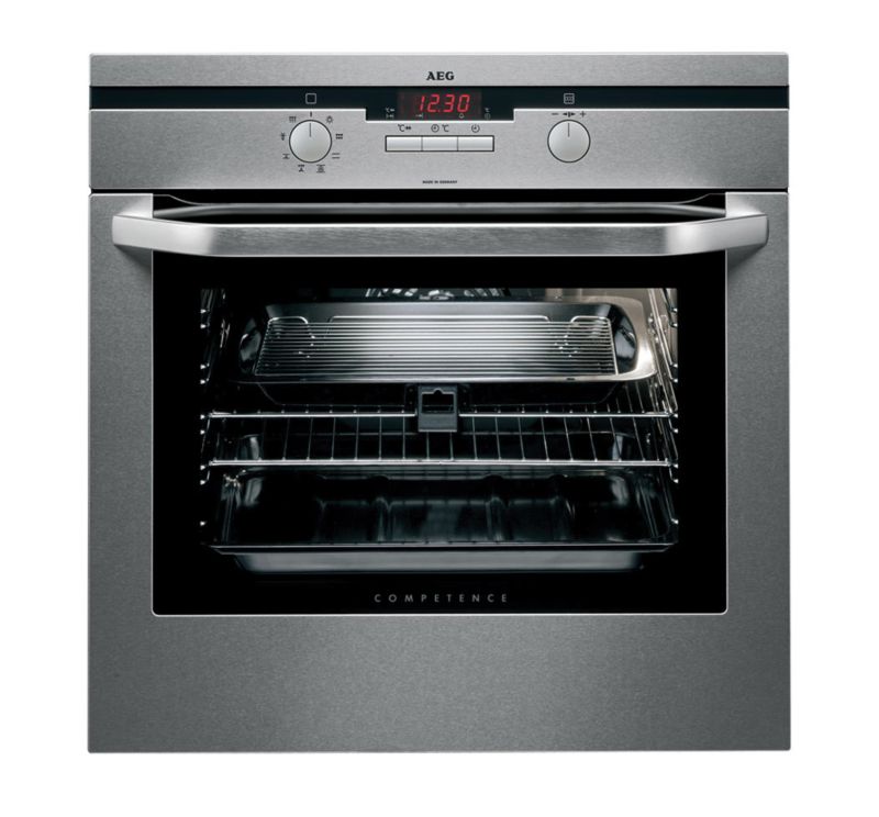 AEG Single Multifunction Oven B57414M Stainless SteelBlack