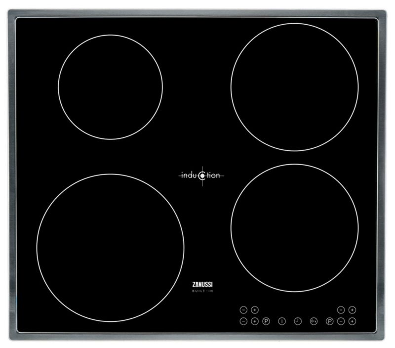 Zanussi Induction Hob ZKT652DX Black And Stainless Steel W60cm
