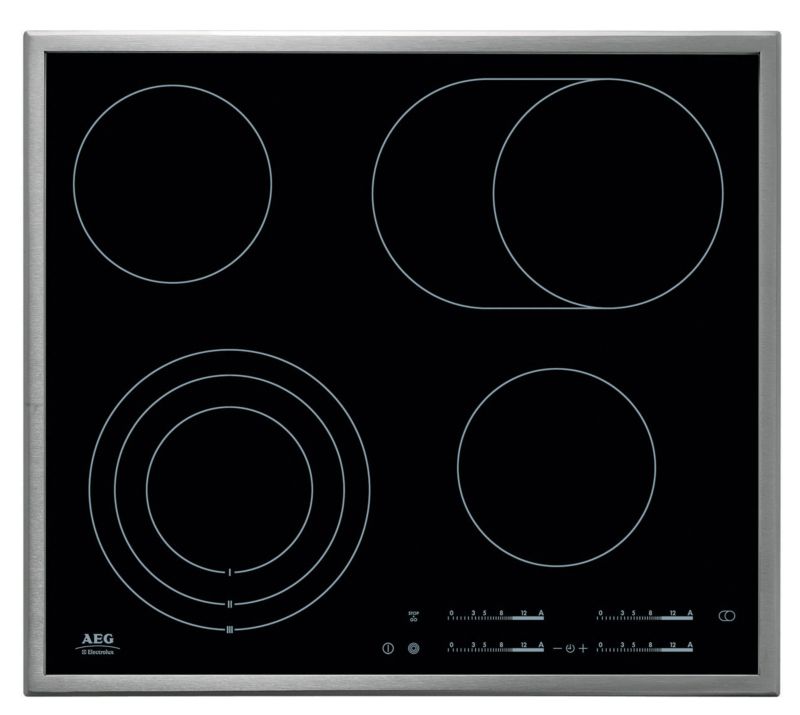 AEG 60cm Ceramic Hob With New Sliding Touch Controls Black
