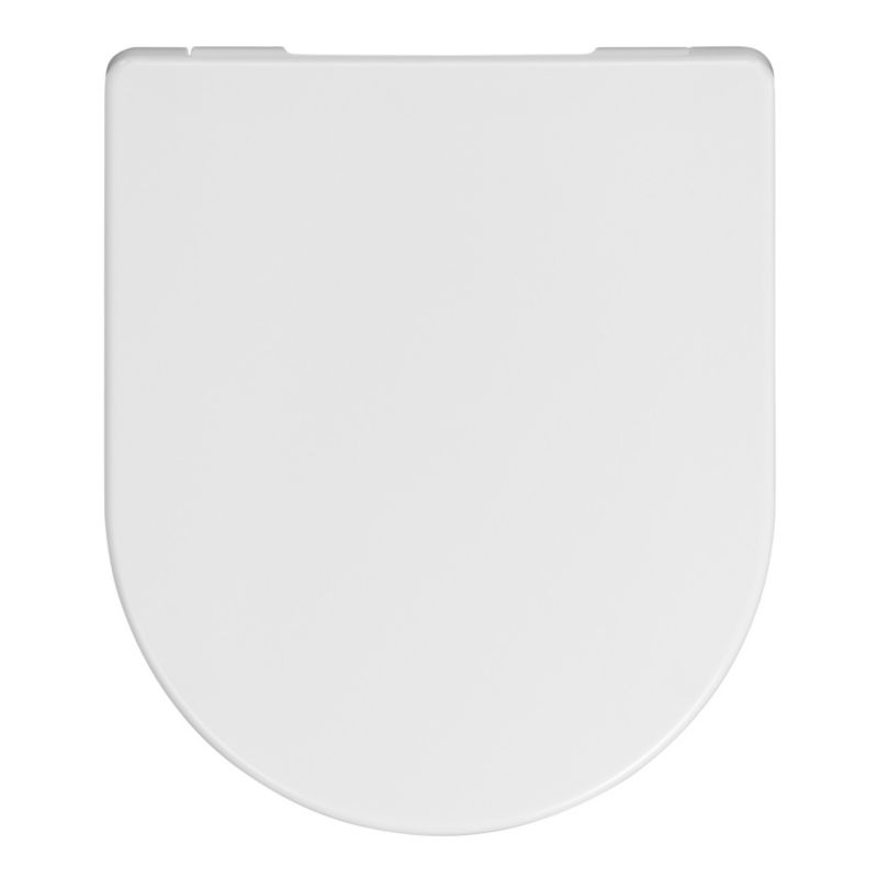 D-Shape Soft Close Toilet Seat White