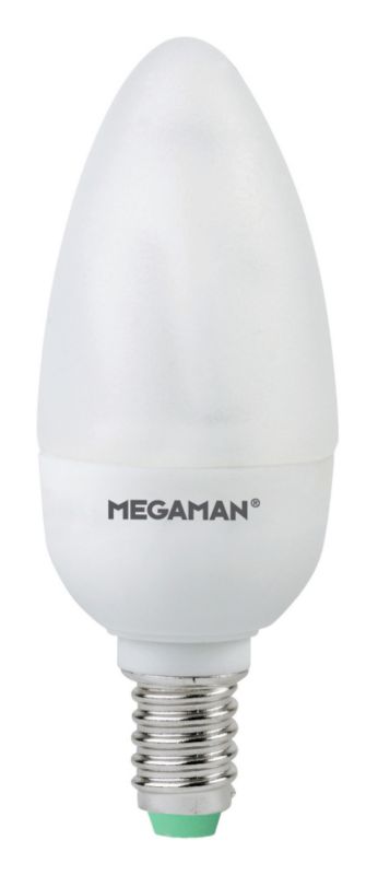 Megaman Energy Saving Frosted Candle Lightbulb SES 5W