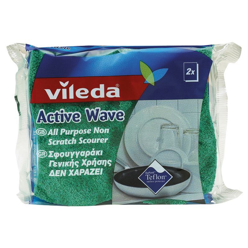 Vileda Active Wave Scourer 2Pk