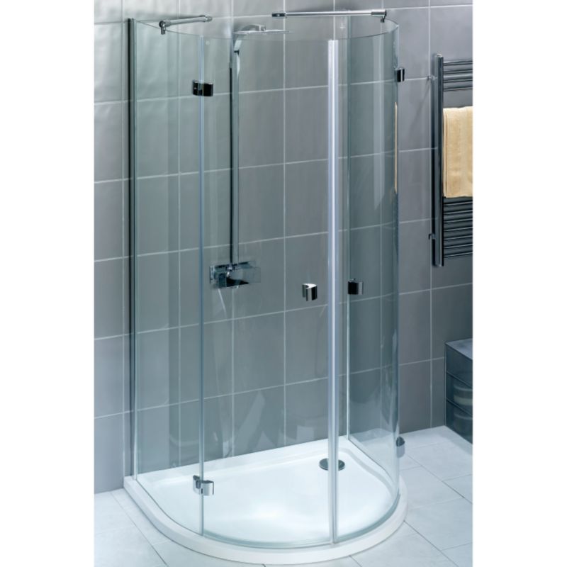 Espira HalfRound Panels Chrome Effect (W)1100 x (L)900mm