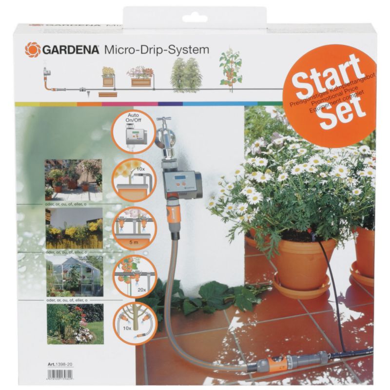 Gardena Micro-drip-system Starter Set With Water Computer C 14e
