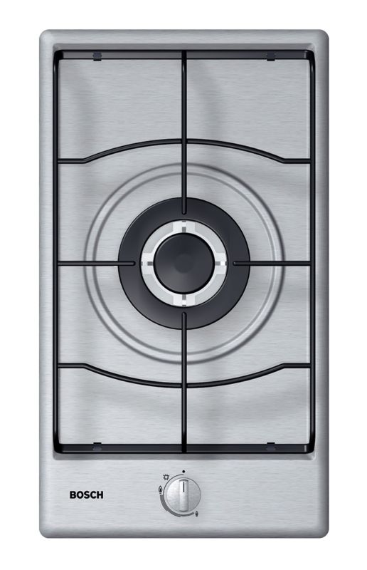 Bosch Wok Style Burner Gas Domino Hob PCH345DGB Brushed Steel