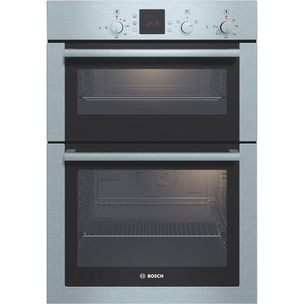 Bosch Hot Air Double Oven HBN13M551B Brushed Steel