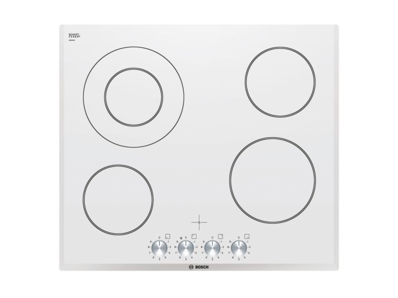 Bosch Exxcel Ceramic Hob Premium White Glass PKF659V14E H51 x W592 x D522mm