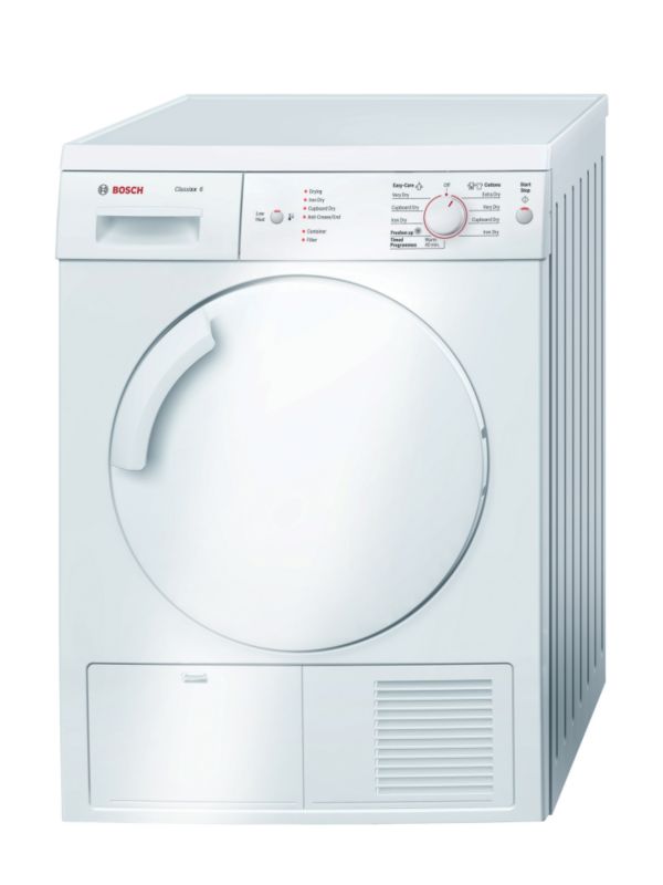 Bosch Freestanding Classixx Condenser Tumble Dryer White WTE84104GB (H)842 x (W)598 x (D)625mm