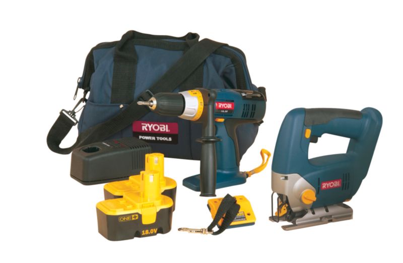 2 Piece Kit Combi Drill and Jig Saw CCK-18/2-003 18V