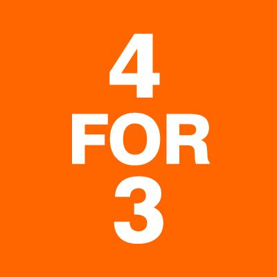 4 for 3