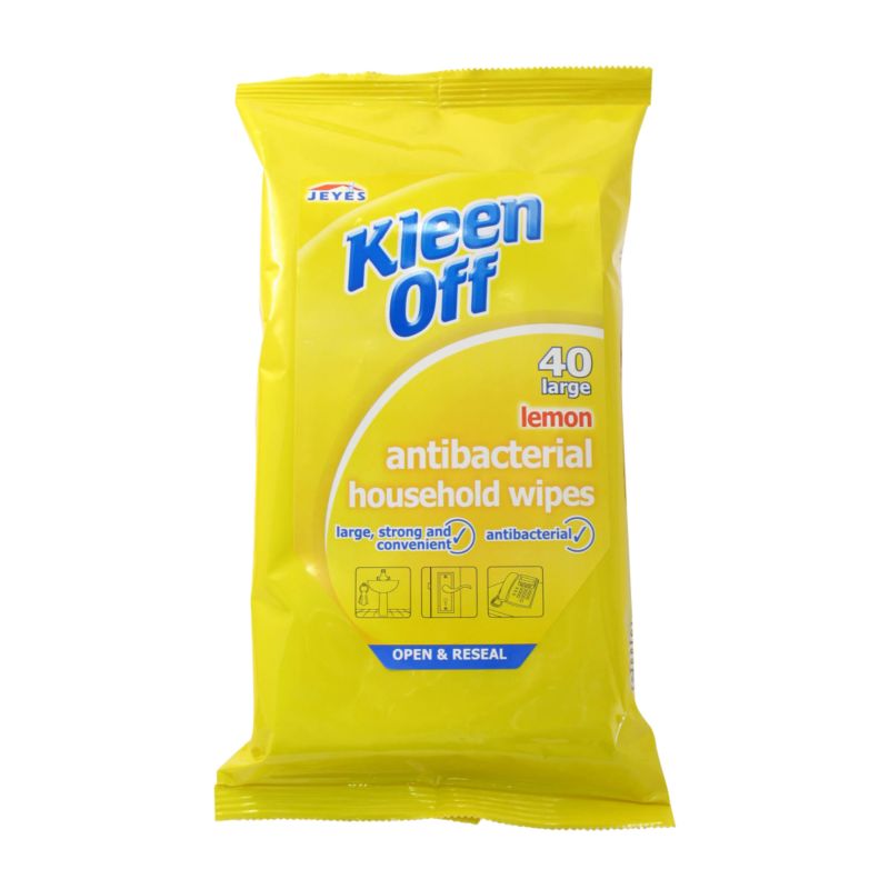 Kleenoff 40 Antibacterial Household Wipes