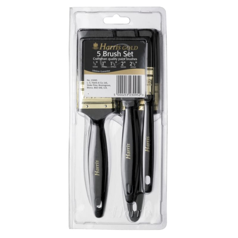 Harris Gold 5 Paint Brush Pack