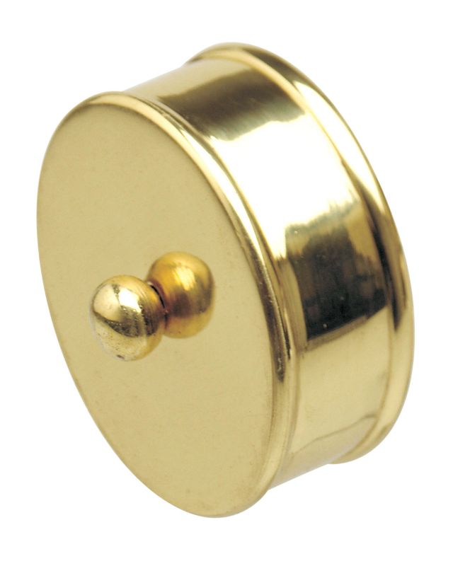 Richard Burbidge Brass End Cap Medium Depth RHR02M Brass Effect H 35 x W 35 x L 215cm