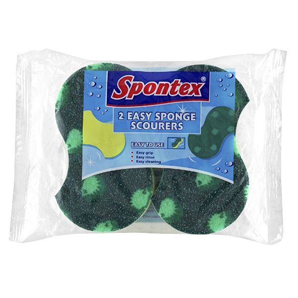 Spontex Easy Sponge Scourer - 2 Pack