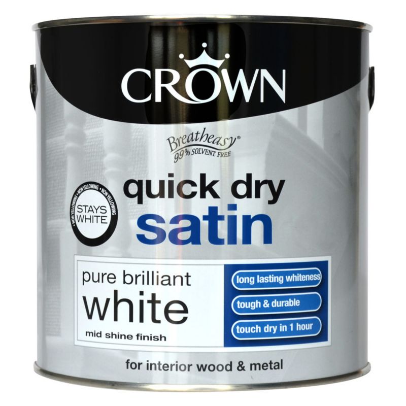 Crown Quick Dry Satin Pure Brilliant White