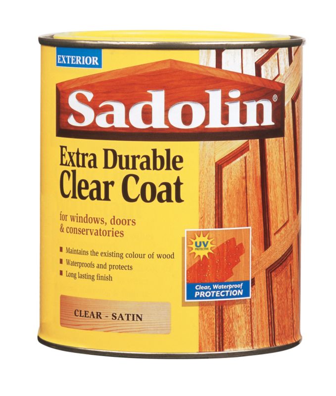 Sadolin Extra Durable Clearcoat Woodstain Clear Satin 1L