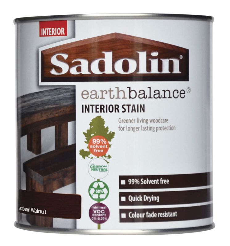 Sadolin Earth Balance Interior Stain Jacobean Walnut 1L