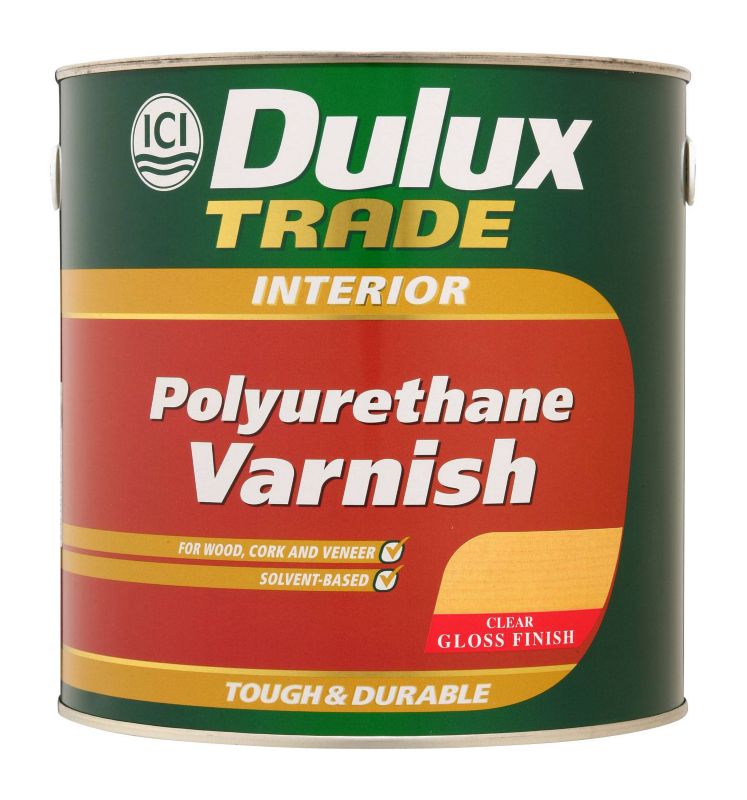 Dulux Trade Polyurethane Varnish Gloss A101016508A Clear 2.5L
